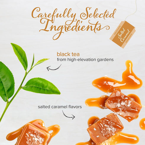 18 Count (Pack 6), 108 Bigelow Tea Salted Caramel Black Tea, Caffeinated Tea with Caramel and Salt, Holiday