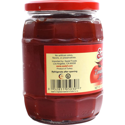 24 Oz (Pack 2) Sadaf Tomato Paste in jar - Tomato paste no sugar added - All-natural tomato sauce - Keto Friendly
