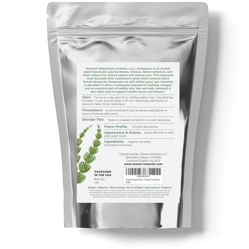 Horsetail 4 oz. (113g), Organic Herb USDA Certified Organic Cola de Caballo Hierba, Horse Tail Plant Tea, Shave Grass