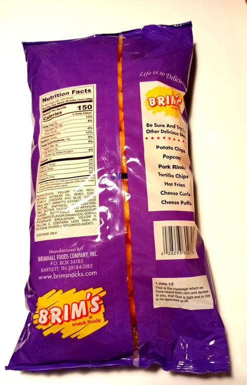 Brim's 9 oz Cheese Balls Bag Made with Real Cheese