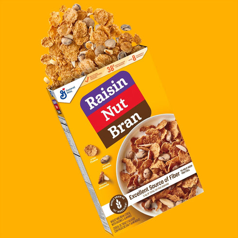 Raisin Nut Bran 20.8 oz Cereal, High Fiber Cereal, Made with Whole Grain