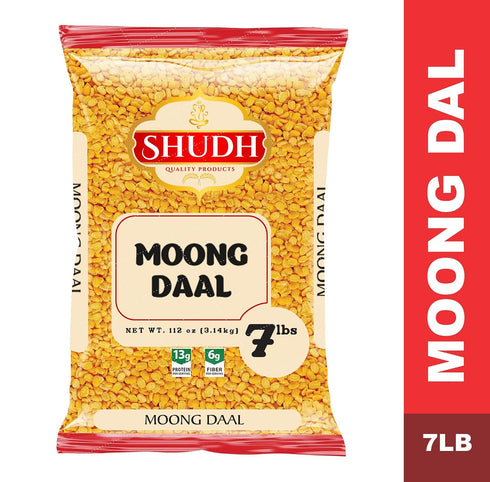 7lbs Shudh Moong Dal (Split Mung Beans Without Skin) Lentils ~ All Natural | Vegan | Gluten Friendly | Non-Gmo
