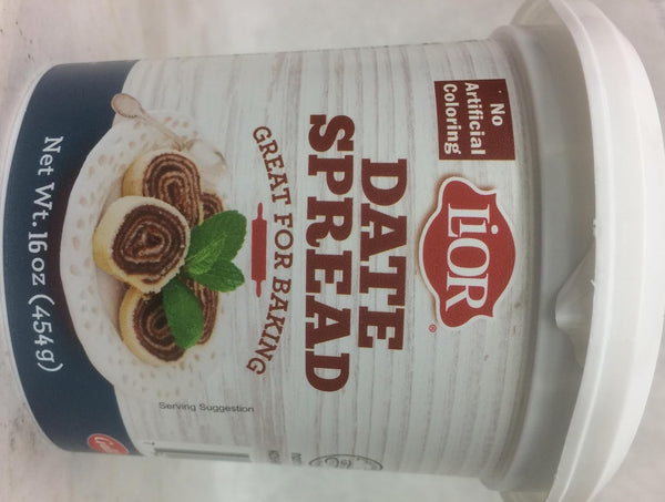 LiOR Date Spread Great For Baking Kosher For Passover 16 Oz. Pack Of