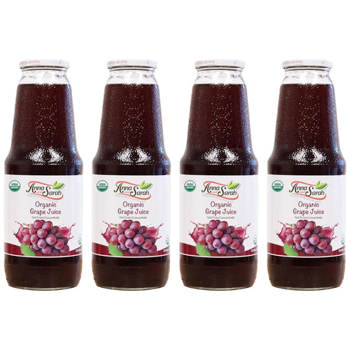 Anna and Sarah 33.8 Oz Organic Grape Juice - USDA Organic Certified