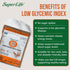 STEVIA SUPER LIFE 7oz 200g Super Life Monk Fruit Sweetener with Fiber Low-Glycemic Index, Diabetic-Safe