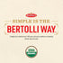 24 oz. Bertolli Organic Marinara with Italian Herbs & Fresh Garlic Pasta Sauce