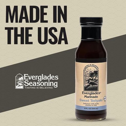 12 oz Everglades Sweet Teriyaki Marinade & Glaze - Bold Blend of Spices & Peppers