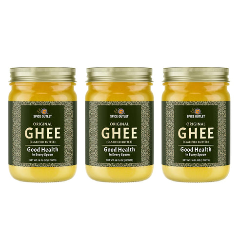 SPICE OUTLET Original Ghee (Clarified Butter) - 16 oz | Slow Cooked Traditional Indian