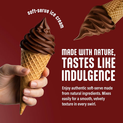 Frozen Frozen 2.8 lbs Blentte - Non-Dairy Chocolate Soft Serve Mix Vegan Ice Cream Base for Yogurt, Gelato & Dessert