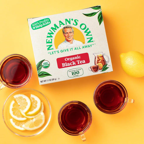 100 Pack 5, Newmans Own Organic Black Tea, Tea Bags, of USDA Organic