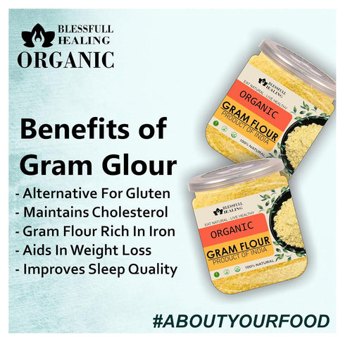 Blessfull Healing 2 lb (907 Organice GRAM FLOUR Gram)