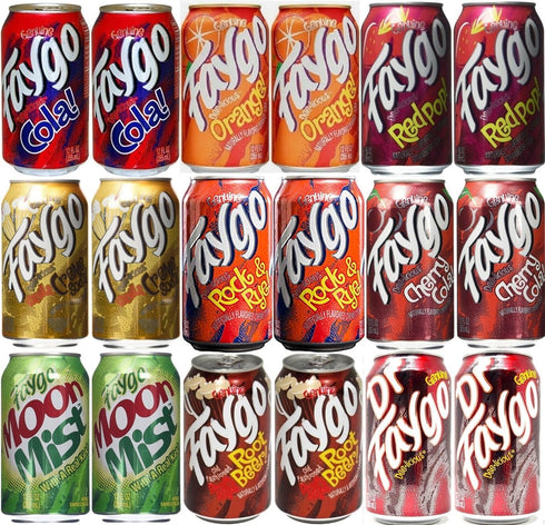 Generic Faygo Soda Pop Soft Drink Variety 18 pack of 12oz Cans -