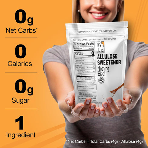 (11oz) It's Just - Allulose, Sugar Substitute, Keto Friendly Sweetener, Non-Glycemic, Non-GMO