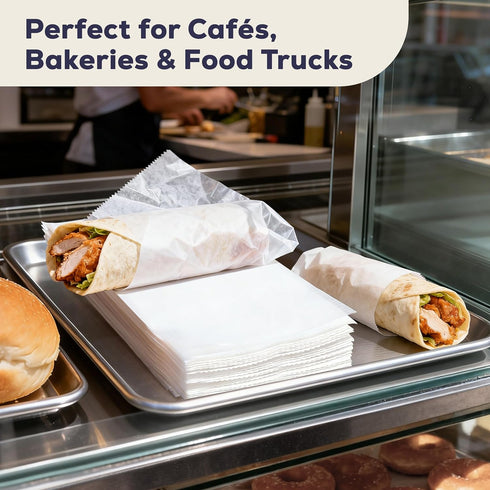 1000 Pack 6 10.75 Inches Fit Meal Prep x Deli Wax Paper Sheets, Interfolded Pop-Up Pre-Cut Deli Wraps, Waterproof
