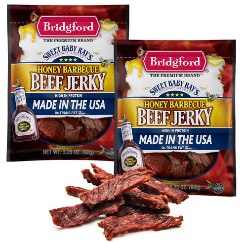 Bridgford Sweet Baby Ray's Beef Jerky Honey BBQ 3.25 oz Pack of