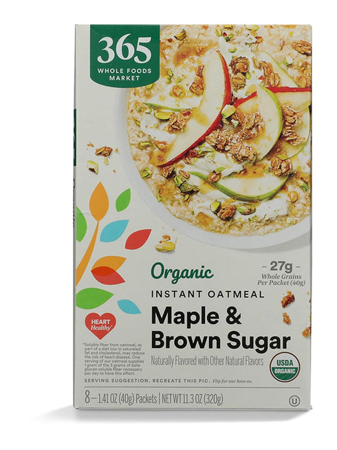 365 by Whole Foods Market Organic Maple & Brown Sugar Instant Oatmeal