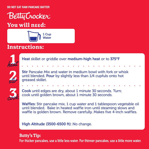 6.75 oz. (Pack 9) Betty Crocker Buttermilk Pancake and Waffle Mix