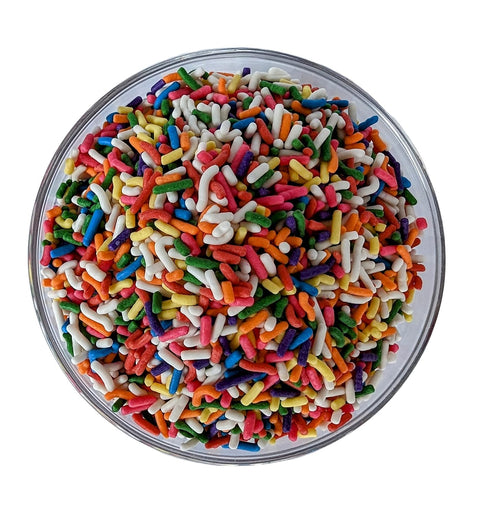 2.2 Lbs. Rainbow sprinkles by Medley Hills farm in Reusable Container - Great bulk rainbow sprinkles for cake