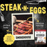 (26g 190 1.6oz (10 count) Ovation Foods Steak-N-Eggs Beef Strips, Zero Sugar, High-Protein Jerky premium protein)