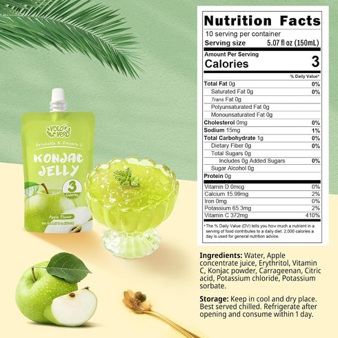 Pack, 3 20 Pack, 0 VOLO VERO Drinkable Konjac Jelly Variety Calories, Sugar, Vegan, Gluten Free, Keto, Vitamin C Fruit