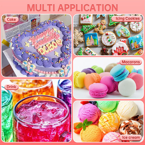 Set 8 5.41 fl.oz (20ml/Bottle) Gel Food Coloring - Colors Concentrated Vibrant Edible Food Grade Dye for Baking, Cake