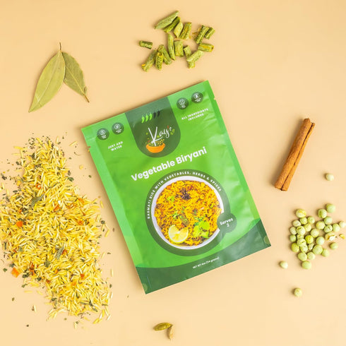 2 Kays Curries Vegetable Biryani Meal Kit with Premium Basmati Rice and Authentic Indian Spice Blend, Vegan