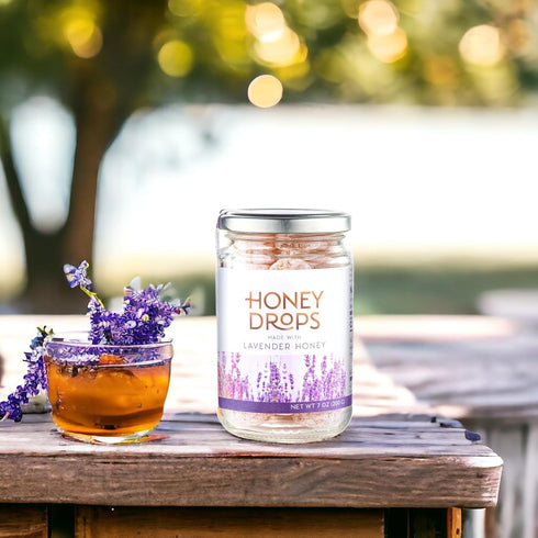 7oz (Pack 2) Gourmanity Honey Drops Made with Lavender Honey, Fruity and Floral Touch Carefully Crafted from Natural