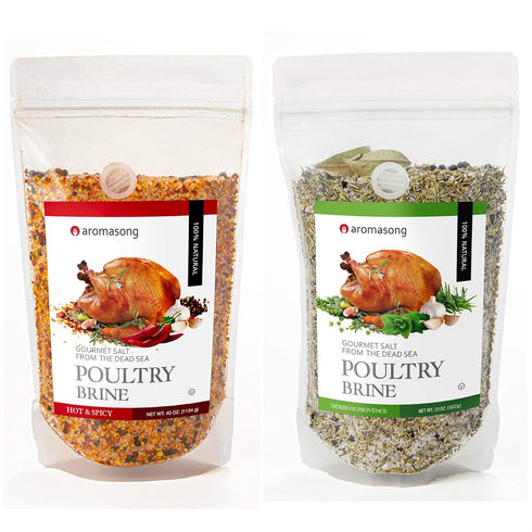 Aromasong Turkey Brine, HERBS DE PROVENCE with HOT & SPICY Combo Set,