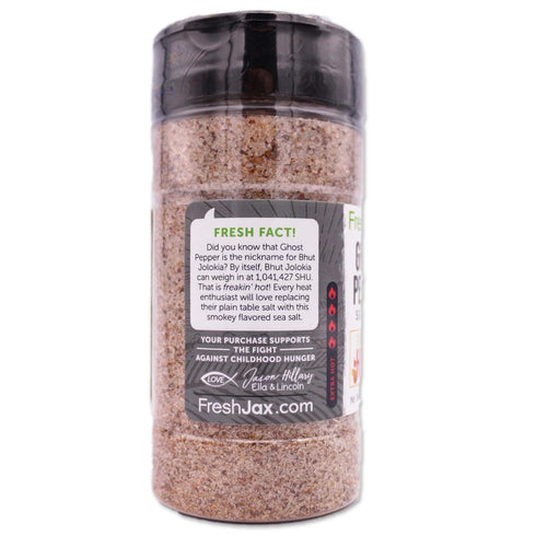 FreshJax Spices and Seasonings | Ghost Pepper Fiery Hot Sea Salt, 10.8 oz Large Bottle, Handcrafted in Jacksonville