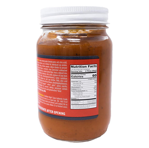 16 oz (Pack 6) Fully Cooked Creole Sauce Ragin' Cajun