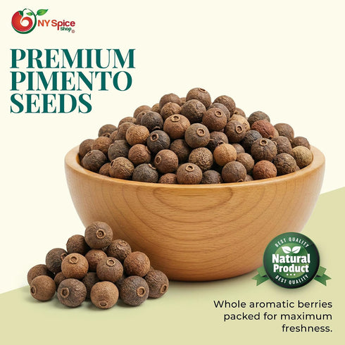 3 NY SPICE SHOP Pimento Whole Seeds - Pound Dried Pimento Seeds - Allspice Berries - Jamaican Pimento - Used