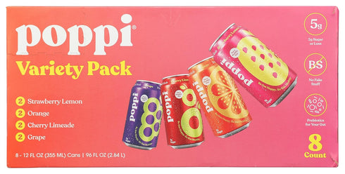 8Pk 96 Poppi Soda Prebtc Variety FO