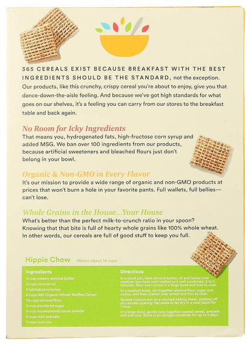 365 13 by Whole Foods Market, Organic Wheat Waffles Cereal, Ounce