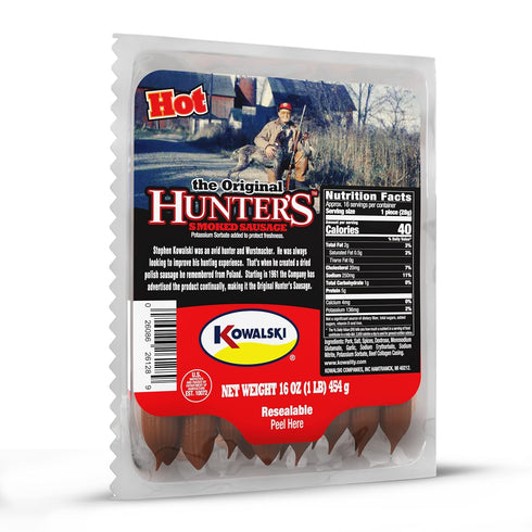 Kowalski 16 Oz Hunters Sausage - Hot