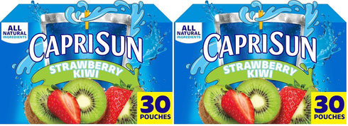 Capri Sun Strawberry Kiwi Naturally Flavored Juice Drink Blend (30 ct Box,