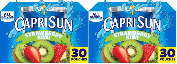 Capri Sun Strawberry Kiwi Naturally Flavored Juice Drink Blend (30 ct Box,
