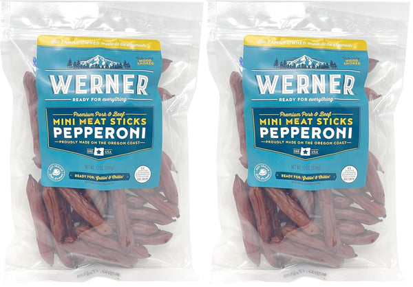 Werner Mini Pepperoni Meat Sticks - 12 OZ Bag - Made in