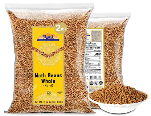 32oz (2lbs) 908g Rani Moth Beans Whole ~ All Natural | Gluten Friendly | Non-GMO | Kosher | Vegan | Indian Origin