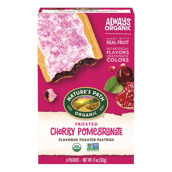 Nature's Path Organic Frosted Cherry Pomegranate Toaster Pastries, 11 oz (Pack of