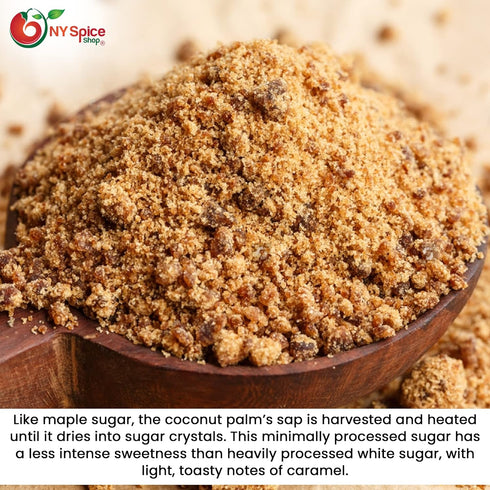 3 NY SPICE SHOP Coconut Palm Sugar - Brown Coconut Sugar - Coconut Palm Sugar - Sweetener Substitute - Great