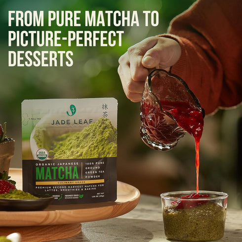 30g 1.06 (Pack 1) Jade Leaf Matcha Organic Culinary Grade Matcha Powder - Japanese Green tea for Baking, Smoothies