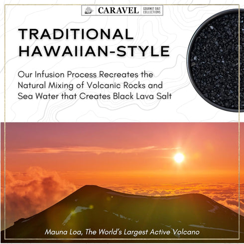 Pacific Sea Salts 2-Pack - Hawaiian Alaea Red & Black Lava, Mineral-Rich, 8 oz Total