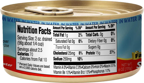 Albacore 6oz (6 Pack), Gefen Solid White Tuna in Water Kosher for Passover