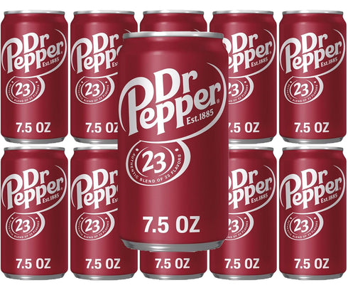 BAY AREA MARKETPLACE 7.5oz (Pack 10) Dr. Pepper Mini Cans, Cans, of with Napkins