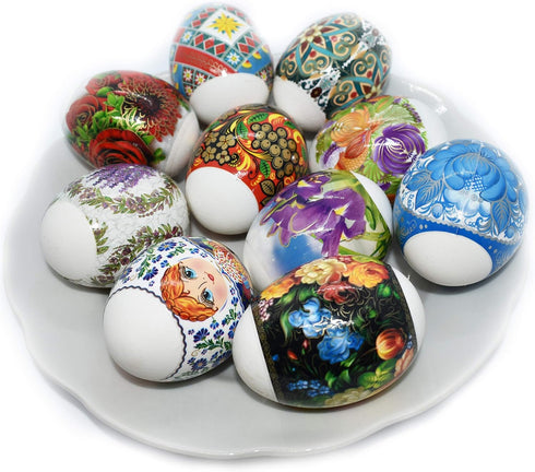 Pack 10 70 Thermo Heat Shrink Sleeves - Easter Egg Decorating Kit - Ukrainian Pysanky Supplies - Decorative Egg Wraps