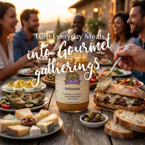 12 oz Calizo Condiments Italianaise Mediterranean Calabrian Pepper & Herb Mayo Sauce Gourmet Italian-Style Mayonnaise