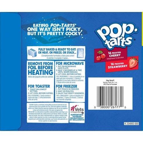 Pack, 54.1oz (32 Pop-Tarts Toaster Pastries, Breakfast Foods, Kids Snacks, Variety Box Pop-Tarts)