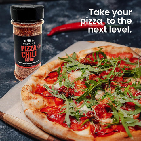 6 PACK The Spice Lab Pizza Chili Blend No Added Salt Artisan Spice Mix with Aleppo Pepper, Korean Chili Flakes, Garlic