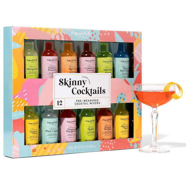 Thoughtfully Cocktails, Skinny Cocktail Mixer Set, Mocktail Non Alcoholic Drinks, Flavors Include