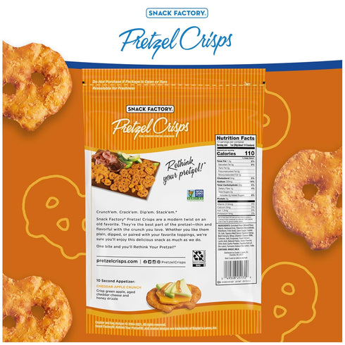 7.2 Oz Snack Factory Pretzel Crisps, Cheddar Cheese